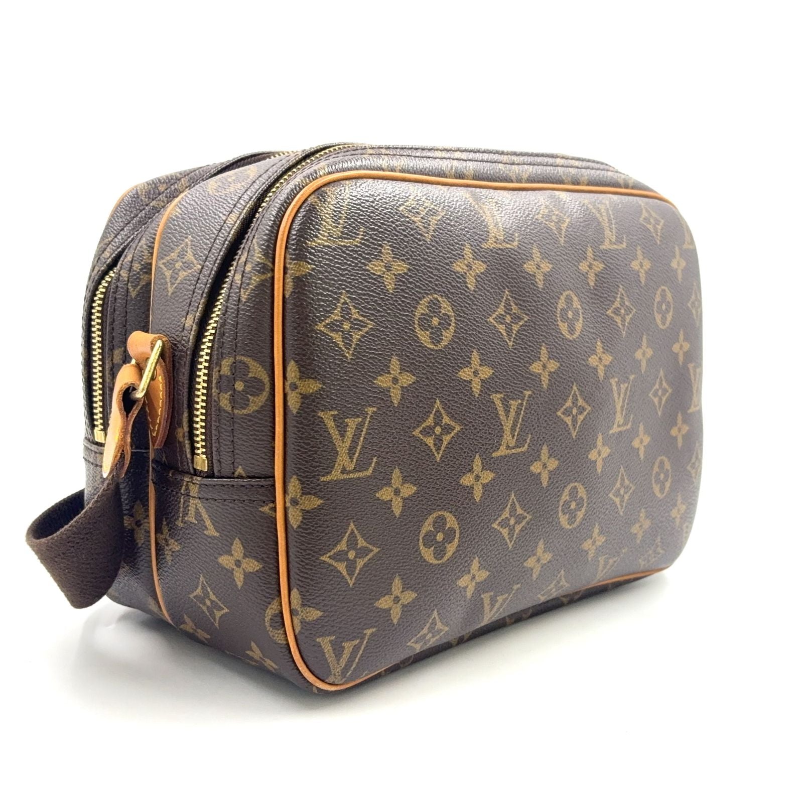 Louis Vuitton PM Monogram Leather Brown Shoulder Bag Gold — view 2