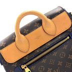Louis Vuitton Eden MM Monogram 2-Way Shoulder Leather Brown Blue Handbag Gold — view 7