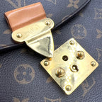 Louis Vuitton Eden MM Monogram 2-Way Shoulder Leather Brown Blue Handbag Gold — view 5