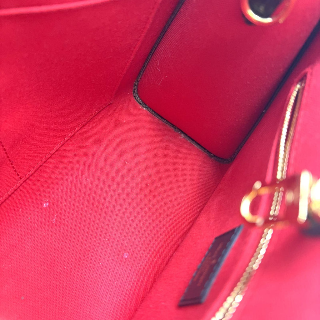 Louis Vuitton On The Go PM Monogram Reverse Correspondence Brown Handbag Gold — view 6
