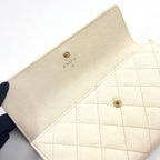 Chanel Boy Stand Caviar Leather Off White Wallet Gold — view 9