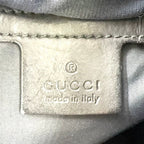 Gucci Drawstring Backpack GG Supreme Leather Nylon Black Beige — view 4