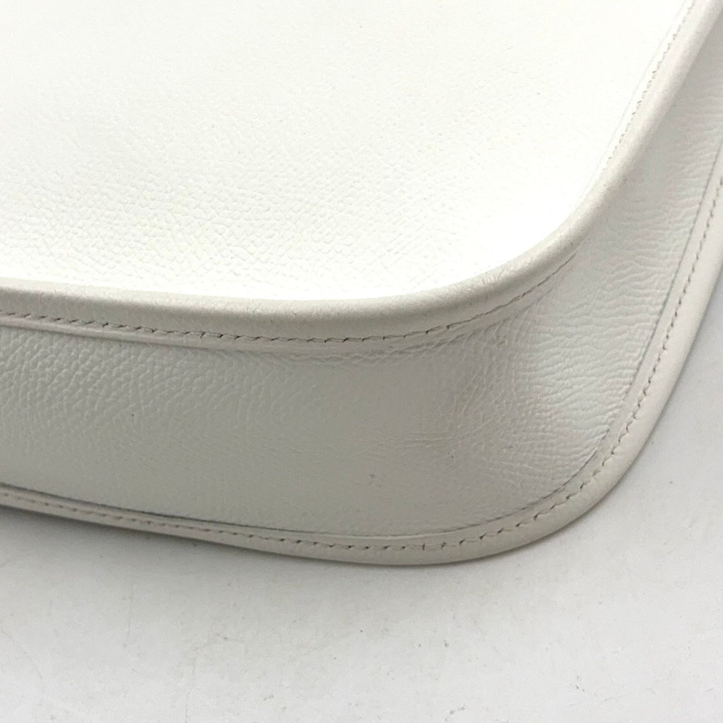 Hermes Evelyne TPM Taurillon Leather White Shoulder Bag Silver — view 7