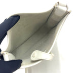 Hermes Evelyne TPM Taurillon Leather White Shoulder Bag Silver — view 3