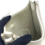 Hermes Evelyne TPM Taurillon Leather White Shoulder Bag Silver — view 5