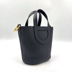 Hermes in the Loop 18 Taurillon Leather Black Handbag Gold — view 2