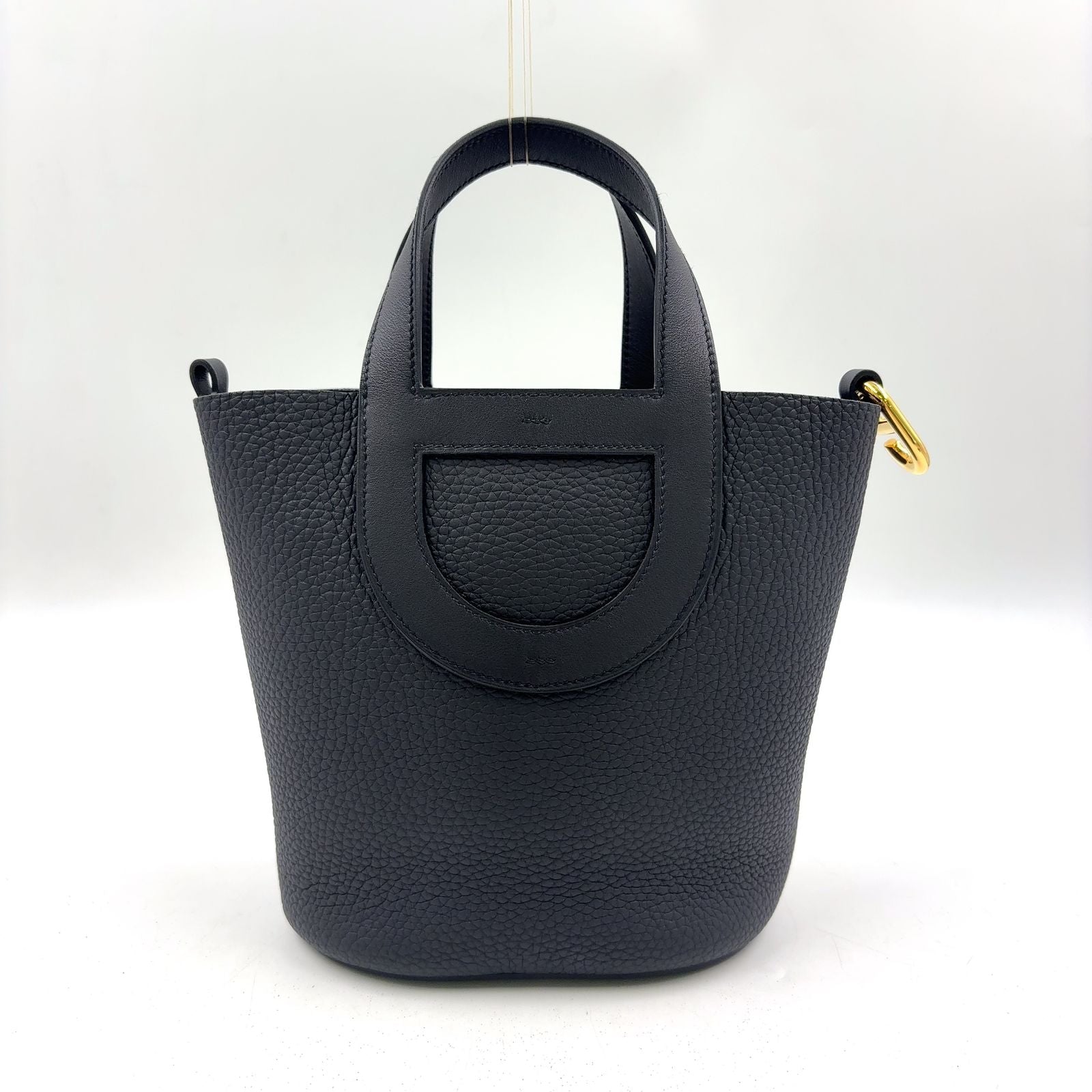 Hermes in the Loop 18 Taurillon Leather Black Handbag Gold