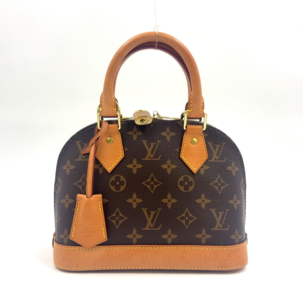 Louis Vuitton Alma BB Monogram Leather Brown Handbag Gold