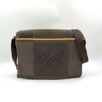 Louis Vuitton Damier Geant Leather Nylon Khaki Brown Lightbrown Shoulder