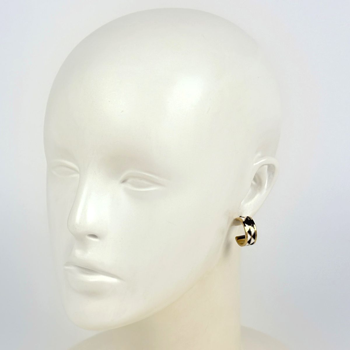 Prada Earrings Metal White Black — view 6