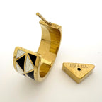 Prada Earrings Metal White Black — view 3