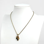 Dior Necklace Leaf Rhinestone Gold Multicolor — view 4