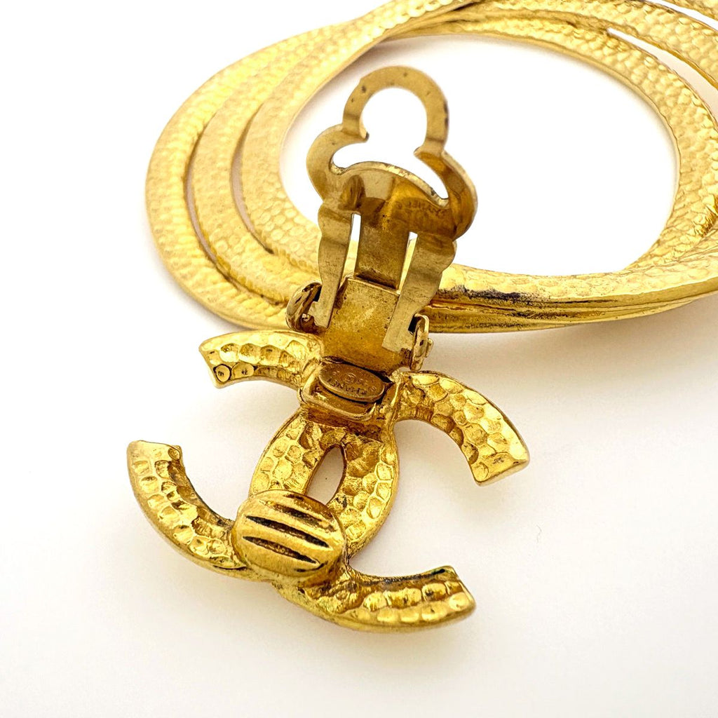 Chanel Earrings CC Logo Larger — view 3