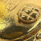 Chanel Earrings CC Logo Round Gold Plated — view 4