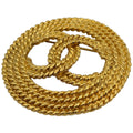 Chanel Brooch CC Logo Gold Plated