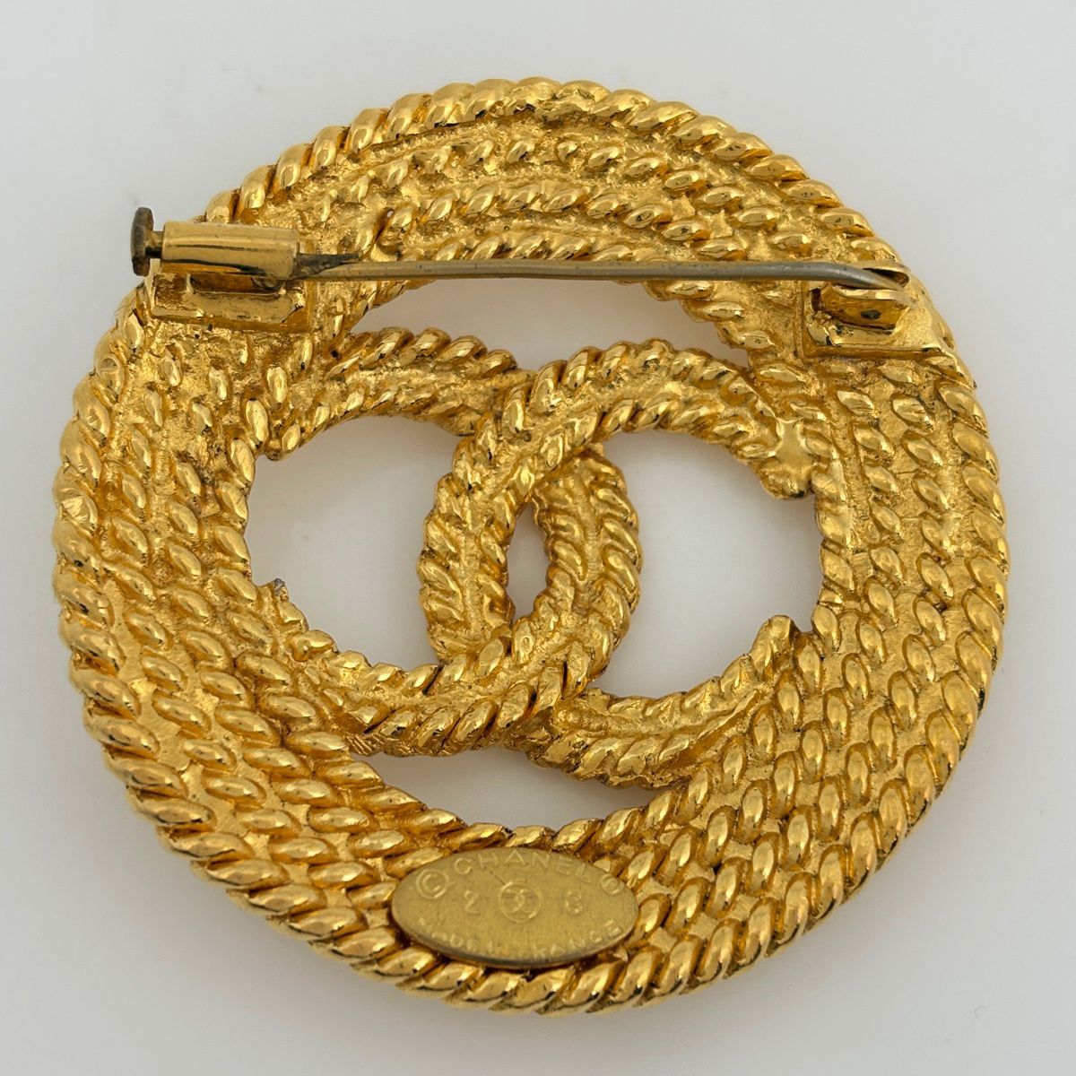 Chanel Brooch CC Logo Gold Plated — view 2