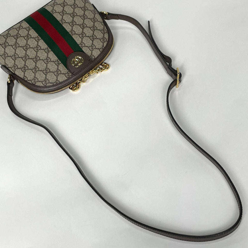 Gucci Shoulder Bag Ophidia GG Double Supreme Brown — view 5