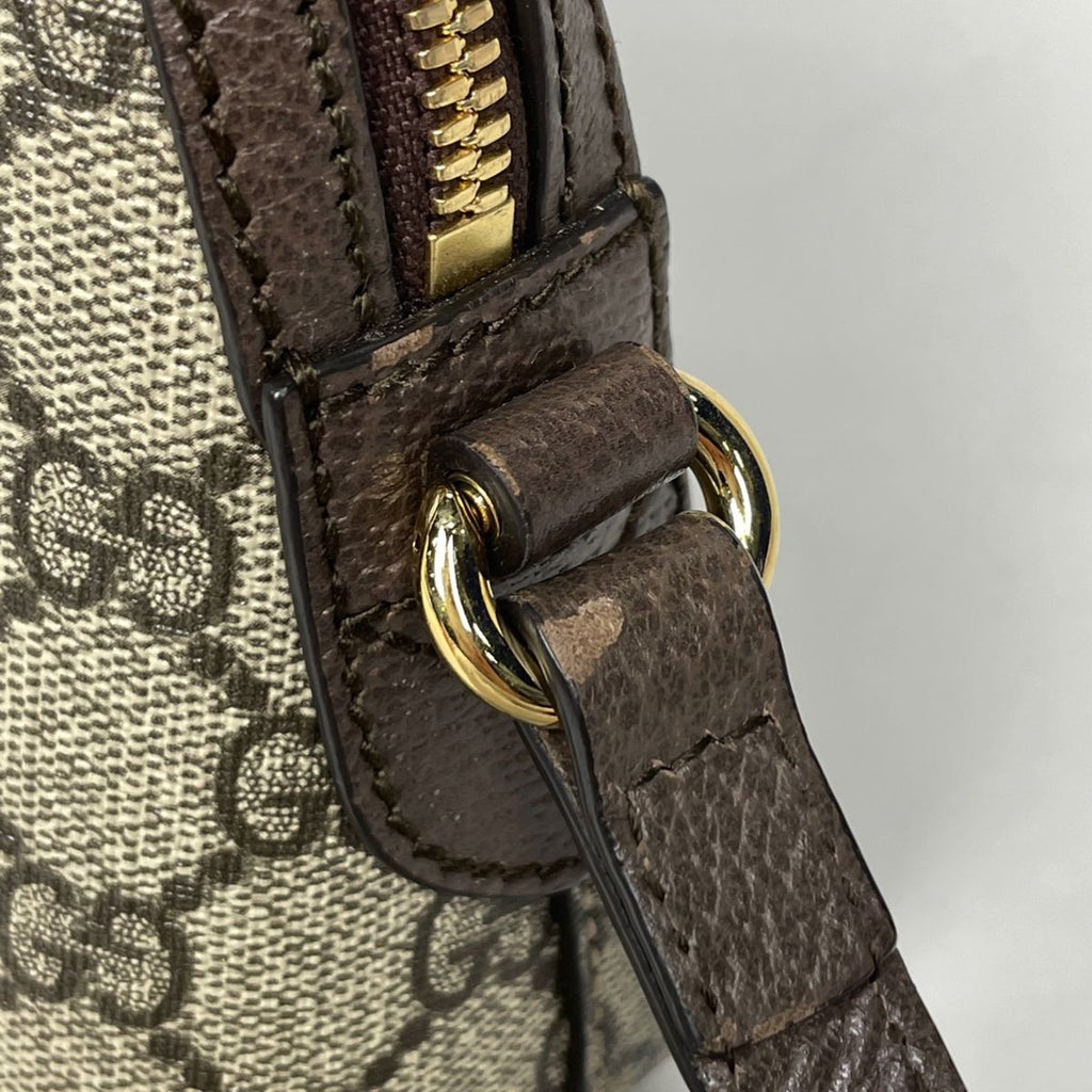 Gucci Shoulder Bag Ophidia GG Double Supreme Brown — view 4