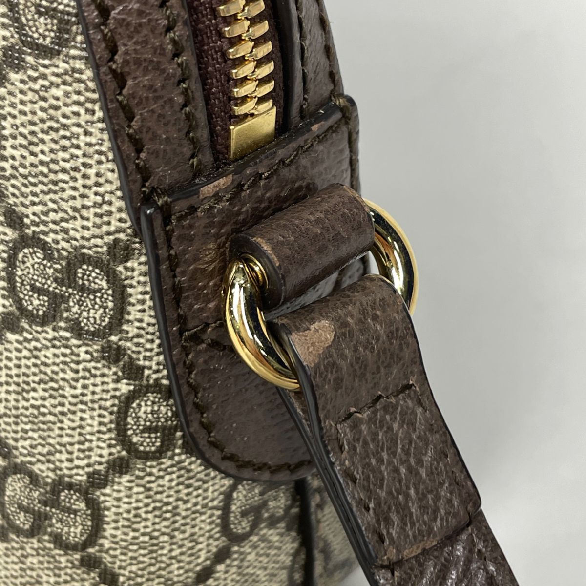 Gucci Shoulder Bag Ophidia GG Double Supreme Brown — view 4