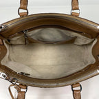 Prada Galleria Handbag 2-Way Stitch Leather Brown — view 8