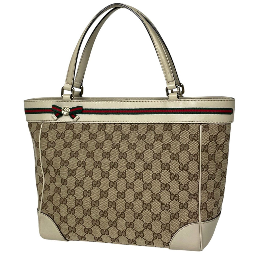 Gucci Tote GG Sherry Line Canvas Beige