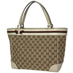 Gucci Tote GG Sherry Line Canvas Beige