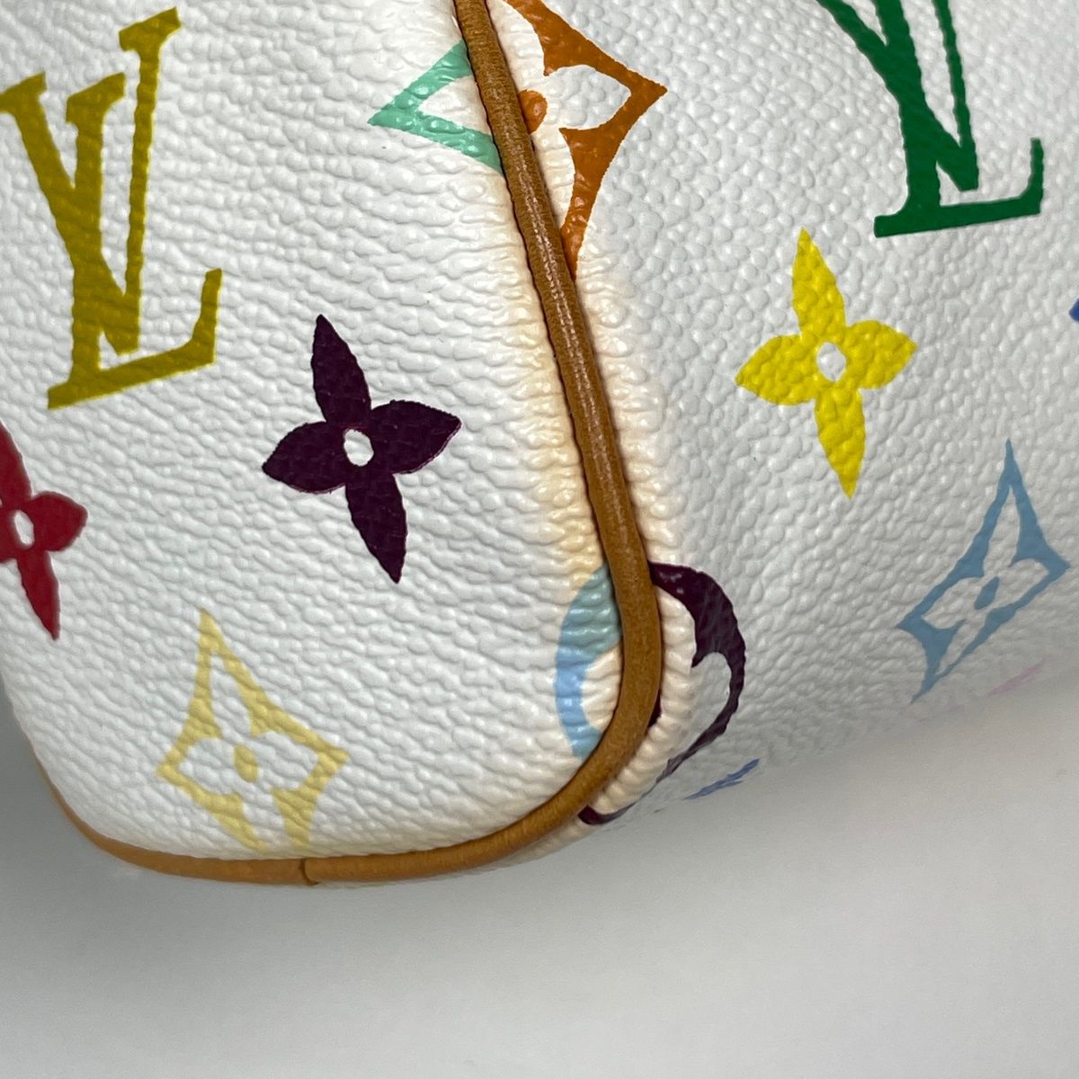 Louis Vuitton Mini Speedy Handbag Monogram Multicolor White — view 4
