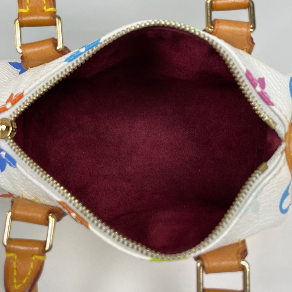 Louis Vuitton Mini Speedy Handbag Monogram Multicolor White — view 8