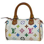 Louis Vuitton Mini Speedy Handbag Monogram Multicolor White