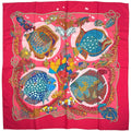 Hermes Carre 90 Grands Fonds Scarf Silk Pink