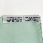 Hermes Carre 90 Chocs en Plumes Scarf Silk Lightgreen Multicolor — view 2