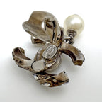 Chanel Earrings CC Logo Metal Rhinestone Fakepearl — view 3