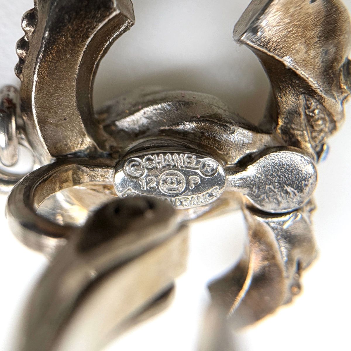 Chanel Earrings CC Logo Metal Rhinestone Fakepearl — view 4