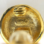 Chanel Earrings CC Logo Round Gold Plated — view 5