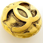 Chanel Earrings CC Logo Round Gold Plated — view 4