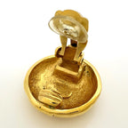 Chanel Earrings CC Logo Round Gold Plated — view 3