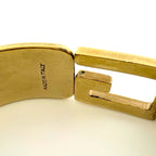 Gucci Bangle Leather Gold Black Bracelet — view 4