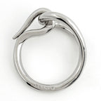 Hermes Scarf Ring Jumbo Clasp Metal Silver — view 2