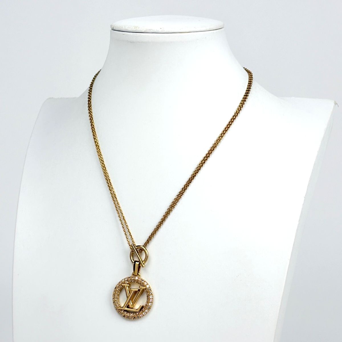 Louis Vuitton Necklace Trezor Rhinestone Gold — view 5