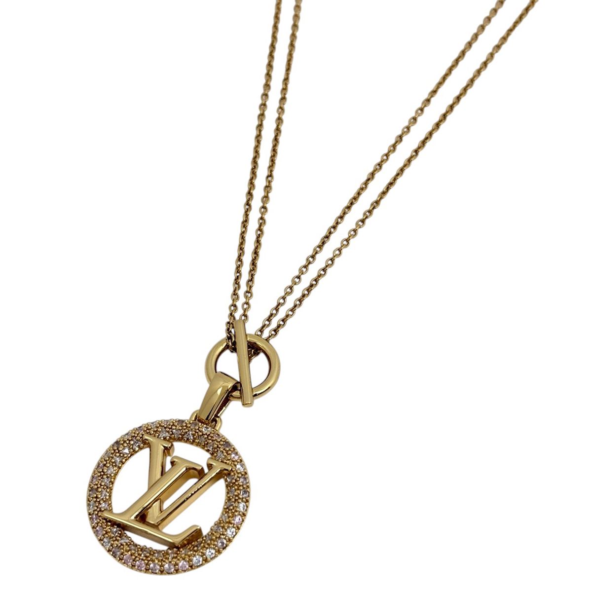 Louis Vuitton Necklace Trezor Rhinestone Gold