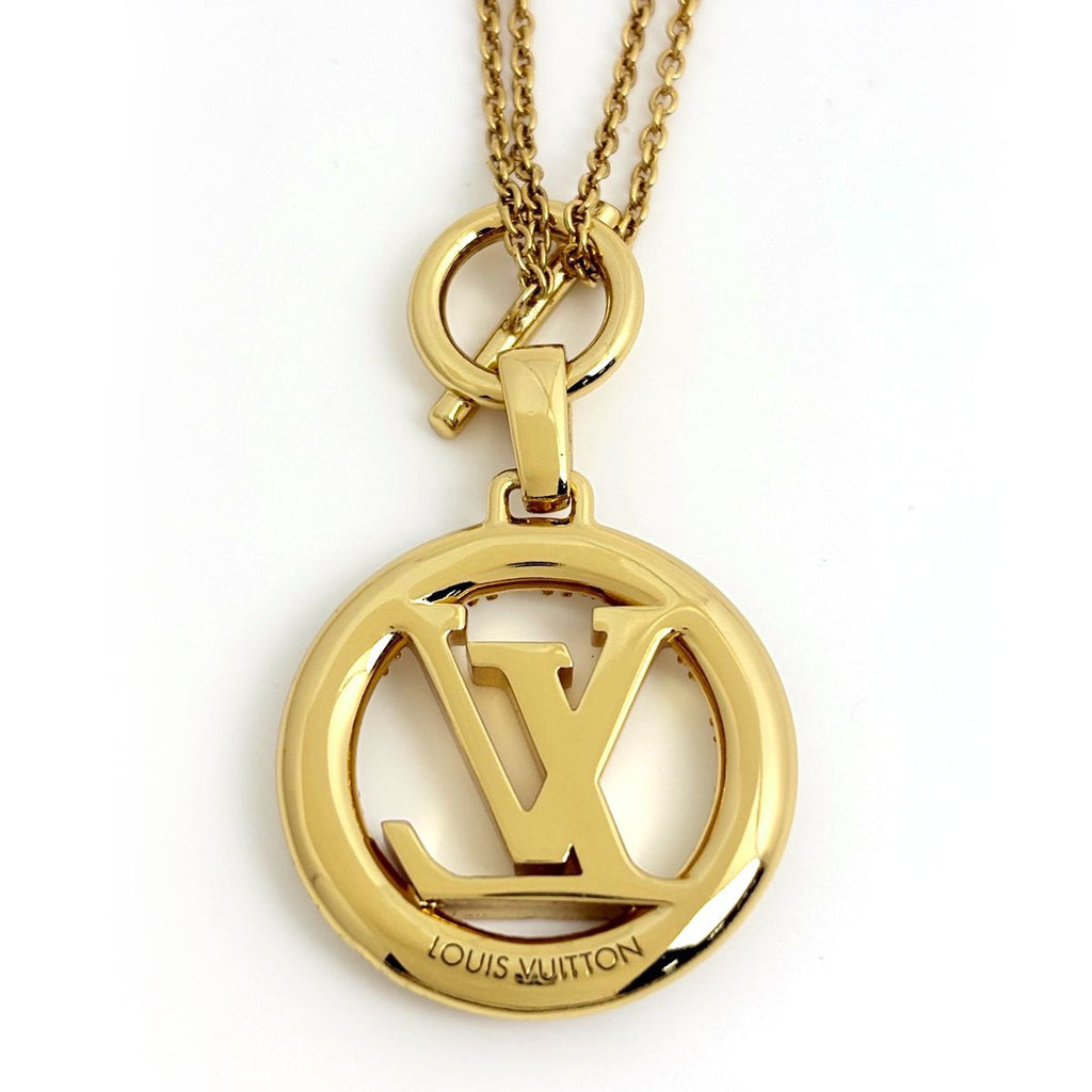 Louis Vuitton Necklace Trezor Rhinestone Gold — view 2