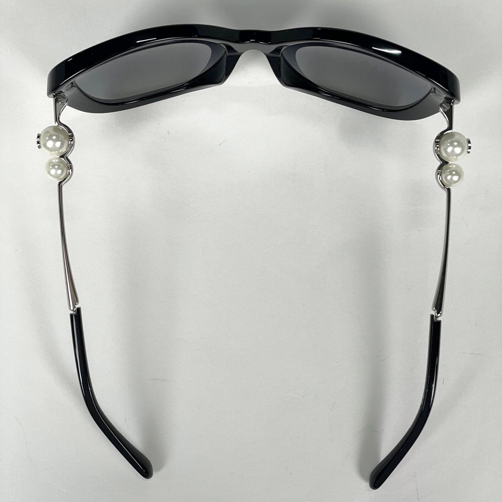 Chanel Sunglasses CC Logo Acetate Fakepearl Black Eyewear — view 3