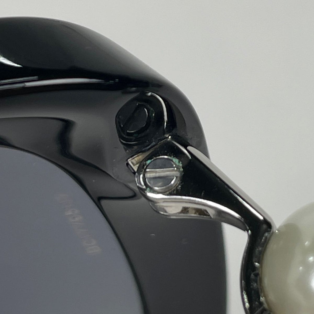Chanel Sunglasses CC Logo Acetate Fakepearl Black Eyewear — view 5
