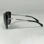 Chanel Sunglasses CC Logo Acetate Fakepearl Black Eyewear — view 2