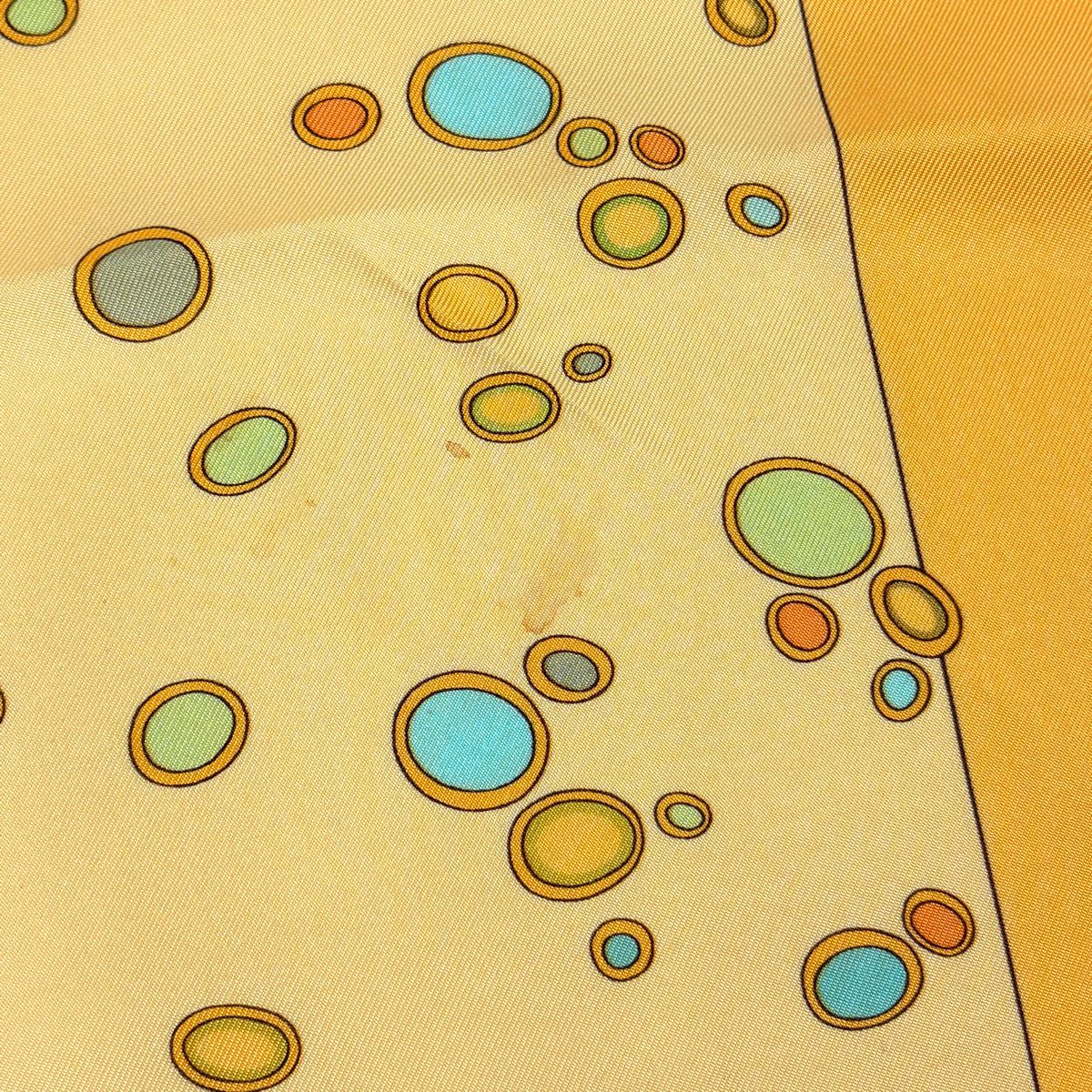 Hermes Carre 90 a Contre Courant Scarf Silk Yellow Multicolor — view 5