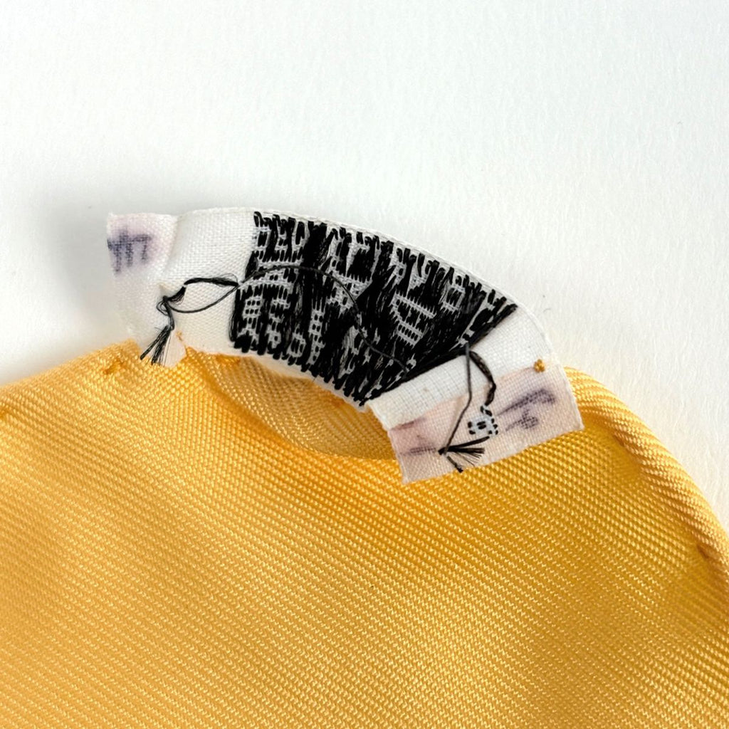 Hermes Carre 90 a Contre Courant Scarf Silk Yellow Multicolor — view 3
