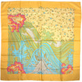 Hermes Carre 90 a Contre Courant Scarf Silk Yellow Multicolor