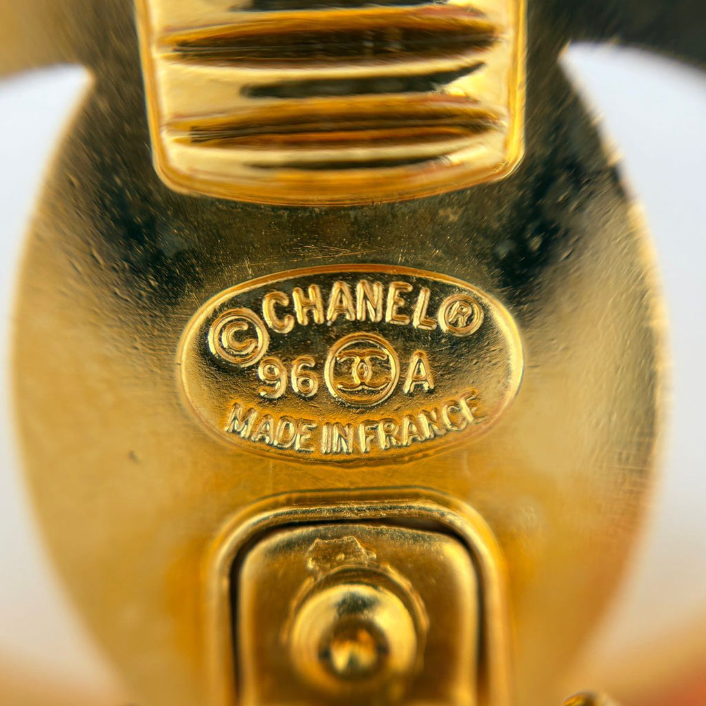 Chanel Earrings CC Logo Turnlock Gold Plated — view 5