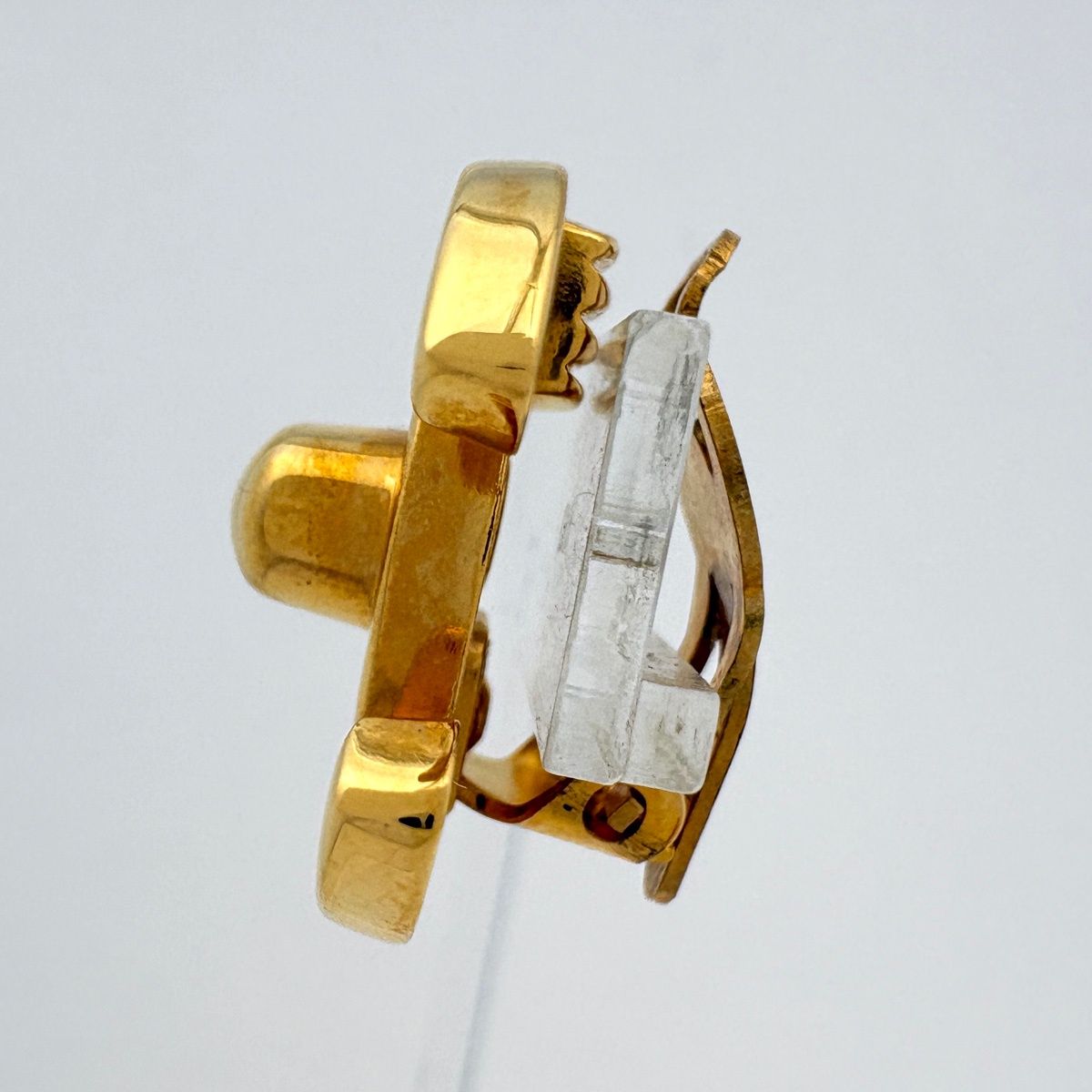 Chanel Earrings CC Logo Turnlock Gold Plated — view 2
