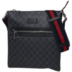 Gucci Shoulder Bag GG Supreme Sherry Line Web Coatingcanvas Black